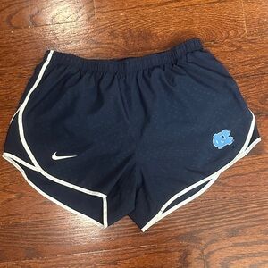 UNC Nike Women's Dark Blue Athletic Shorts with logo size medium